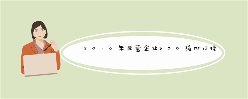 2016年民营企业500强排行榜