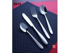 R415光身系列不锈钢餐具 餐具不锈钢 不锈钢水果叉 咖啡勺图1