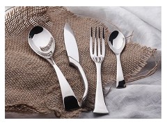 圣诞节日卡雅KAYA刀叉餐具 直销供应不锈钢刀叉 银貂刀叉图1