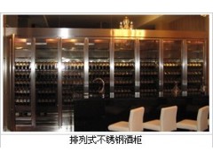 青岛鑫鸿比士亚定制不锈钢酒柜，金属酒柜，酒柜设计，定做酒柜图1