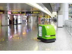 可以播放视频广告的无人驾驶洗地机，清洁机器人
