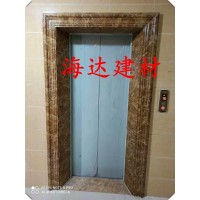 小黑金花石塑线条电梯套