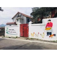 潮州彩绘墙体广告施工,广东手绘墙