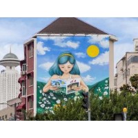 承德墙体画手绘 承德外墙手工墙画 承德墙体写标语大字