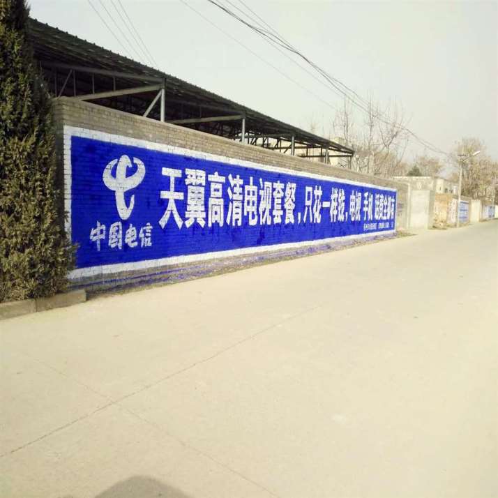 中国电信西安手绘墙体广告1