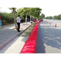 有效阻隔60-80公分水位 人防市政道路红色L型挡水板