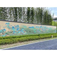 河南获嘉墙体绘画 美丽乡村墙绘 幼儿园彩绘墙