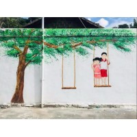 连云港墙体喷绘彩绘 乡村墙体画 新农村外墙彩绘