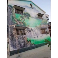 邳州墙体绘画 乡村墙面美化 艺术墙体彩绘