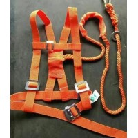 橘色全身五点式安全带 电力作业安全绳 高空作业安全带