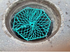 吉林井盖防护网#八角#井盖防护网+配套钩子+防坠网的安装