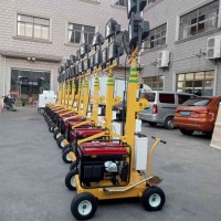 本田5KW发电机照明灯，移动式升降泛光工作灯，防汛工程照明车