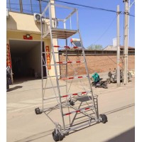 铁路抢修登高梯 防坠安全铝合金梯车  便捷防坠平台