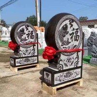 家用石雕抱鼓石仿古做旧石头门墩